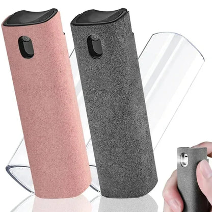 Portable 2 in 1 Phone Screen Cleaner With Spray Nozzle & Microfiber Cleaner Cloth 