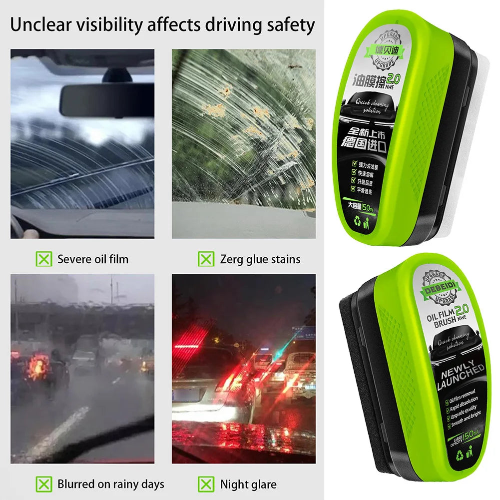 Car Glass Oil Film Remover – Hydrophobic Coating & Cleaning Tool For Any Glass Window