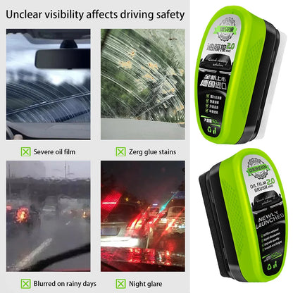 Car Glass Oil Film Remover – Hydrophobic Coating & Cleaning Tool For Any Glass Window