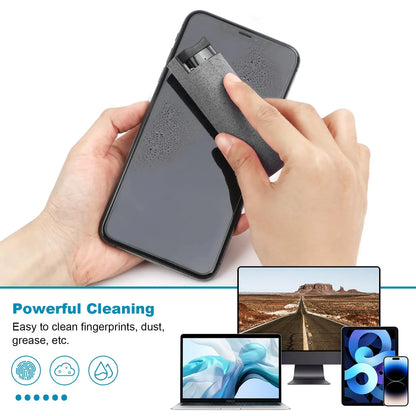 Portable 2 in 1 Phone Screen Cleaner With Spray Nozzle & Microfiber Cleaner Cloth 