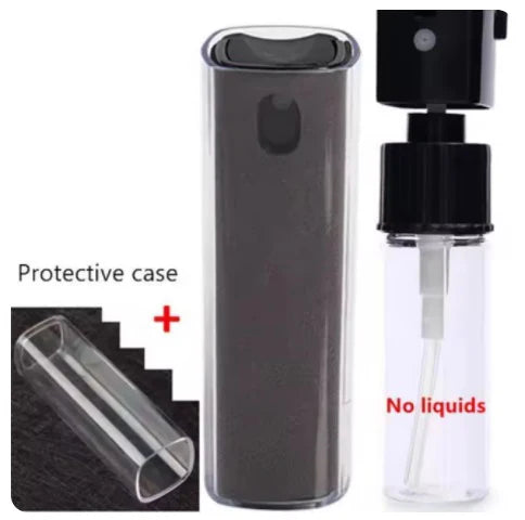 Portable 2 in 1 Phone Screen Cleaner With Spray Nozzle & Microfiber Cleaner Cloth 