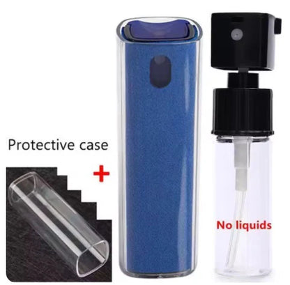 Portable 2 in 1 Phone Screen Cleaner With Spray Nozzle & Microfiber Cleaner Cloth 